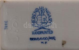 Herendi vörös Apponyi mintás asztali óra. Kézzel festett, jelzett, hibátlan 11 cm