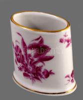 3 darabos Herendi asztali készlet. rózsa mintás. Kézzel festett, jelzett, hibátlan d: 8 cm, 5,5 cm