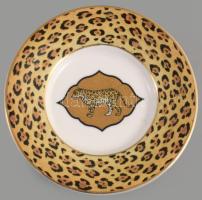 Lynn Chase által tervezett "Amazonian Jaguar" mintás tálka, jelzett, hibátlan, d: 12 cm