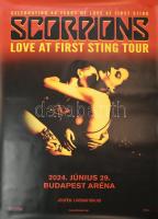 2024 Scorpions, Budapest Aréna, koncertplakát, papír, feltekerve, kisebb gyűrődéssel, 175×120 cm
