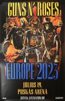 2023 Guns 'n' Roses, Puskás Aréna, koncertplakát, papír, feltekerve, apró gyűrődéssel, 175×120 cm
