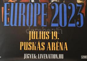 2023 Guns 'n' Roses, Puskás Aréna, koncertplakát, papír, feltekerve, apró gyűrődéssel, 175...