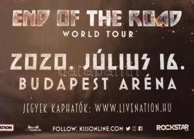 2020 KISS, Budapest Aréna, legutolsó turné, koncertplakát, papír, feltekerve, apró gyűrődéssel, 175×...