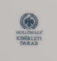 Hollóházi kosmintás asztalközép kínáló. Kísérleti darab! Jelzett, minimális aranykopással, 26x26 cm ...