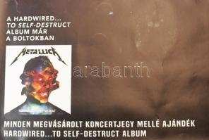 2018 Metallica, Worldwired tour, Budapest Aréna, koncertplakát, papír, feltekerve, lapszéli apró sza...