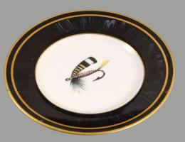 Hollóházi Manufaktúra, Boglar Hungary: Dísztál. Kísérleti darab. Jelzett, minimális kopással, d: 20,5 cm