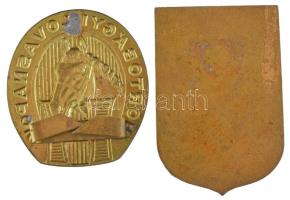 DN "Hortobágyi Lovasnapok" műgyantás sárgaréz jelvény hátoldalán rögzítő pántokkal (45x50m...