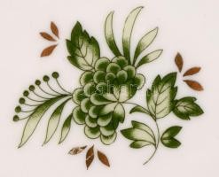 Hollóházi kerek asztalközép kínáló, háncsnyomott peremrésszel. Kísérleti darab! Jelzett, hibátlan, d...