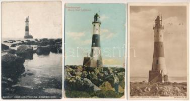 VILÁGÍTÓTORNYOK - 24 db RÉGI képeslap, főleg angol, közte kevés modern is / LIGHTHOUSES - 24 pre-1950 postcards, mainly England, few modern ones also