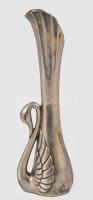 Hattyú figurás fém váza, m: 18 cm