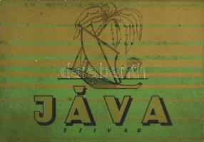 ca 1960 Jáva szivar, doboz, tartalommal 16x11 cm