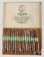 ca 1960 Jáva szivar, doboz, tartalommal 16x11 cm