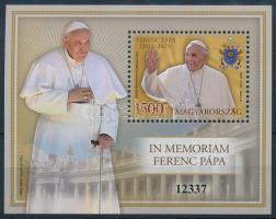 2025 In Memoriam Ferenc pápa blokk
