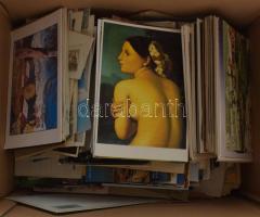 Egy doboznyi modern képeslap vegyesen / A box of MODERN postcards mixed