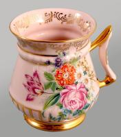 Karsbad cseh porcelán kiöntő. Kézzel festett, jelzett, hibátlan, díszdobozzal 9 cm