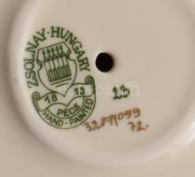 Zsolnay búzavirág mintás gyertyatartó párban. Kézzel festett, jelzett, hibátlan 15 cm