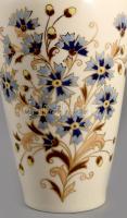 Zsolnay búzavirág mintás váza Kézzel festett, jelzett, hibátlan 27 cm