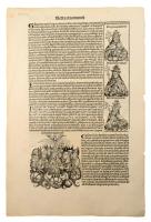 1493 Ősnyomtatvány - a híres Schedel krónika Magyar vonatkozású lapja, rajta középkori uralkodók és ...