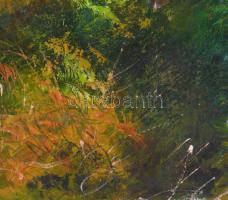 Jelzés nélkül: Erdőrészlet. Olaj, farost. 50×47 cm