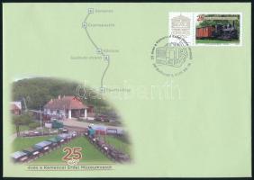 2025 25 éves a Kemencei Erdei Múzeumvasút megszemélyesített Belföld bélyeg FDC-n
