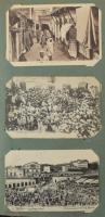 MAROKKÓ - 150 db RÉGI város és motívum képeslap szecessziós albumba rendezve / MOROCCO - 150 pre-1945 town and motive postcards in an Art Nouveau album
