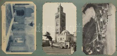 MAROKKÓ - 150 db RÉGI város és motívum képeslap szecessziós albumba rendezve / MOROCCO - 150 pre-194...