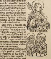 1493 Ősnyomtatvány - a híres Schedel krónika két egymást követő lapja (egybefüggő lappárja) , rajta ...