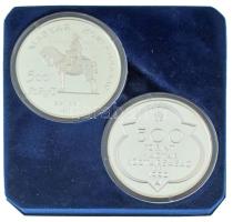 1990. 500Ft Ag "Mátyás király / Beatrix" + 500Ft Ag "Mátyás király - Buda" kapsz...