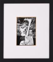 Hollóházi Szász Endre által tervezett porcelán kép, Kézzel sorszámozott 7/500. 11,5x17 cm Keretben.