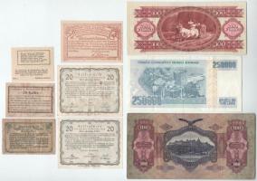 1930. 100P + 1984. 100Ft eltolódott nyomattal + Törökország 1992-1998. 250.000L + Ausztria 1919-1920...