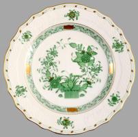 Herendi 2 db indiai kosár mintás süteményes tányér. 1518-as forma. Kézzel festett, jelzett, hibátlan...