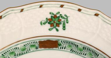 Herendi 2 db indiai kosár mintás süteményes tányér. 1518-as forma. Kézzel festett, jelzett, hibátlan...