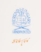 Herendi 4 db indiai kosár mintás süteményes tányér. 1517-es forma. Kézzel festett, jelzett, hibátlan...