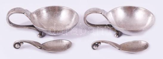 Georg Jensen ezüst (Ag) fűszertartó pár jelzett 36,1 g 5,5 cm
