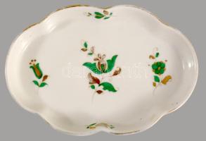 Herendi ékszeres tálka és ékszeres edény. Jelzett, kopással, 13,5x9 cm