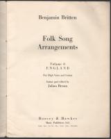 Benjamin Britten: Folksong arrangements. Benjamin Britten (1913-1976) angol zeneszerző, karmester, z...