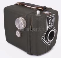 1949 Dacora Daci Royal kamera, sérült tokjában, 11x8 cm