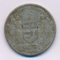1930. 5P Ag "Horthy jobbra" T:F, patina
Adamo P8