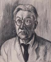 Bornemisza Géza (1884-1966): Időskori önarckép, 1959. Ceruza, papír. Jelezve jobbra lent. Provenienc...