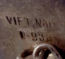 Régi vietnámi ezüst (Ag) mandzsetta pár, jelzett, 6,1g