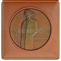 Csíkszentmihályi Róbert (1940-) 1982. "Kodály Zoltán születésének 100. évfordulójára - Kodály Emlékbizottság" kétoldalas bronz emlékérem eredeti dísztokban (102mm) T:AU patina