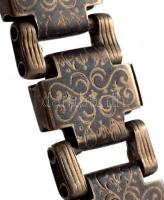 Ezüst (Ag) tiszti lánc, niellós díszítéssel, h: 14 cm, jelzett, bruttó 18g