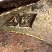 Ezüst (Ag) tiszti lánc, niellós díszítéssel, h: 14 cm, jelzett, bruttó 18g