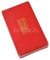 1948. "48-as Díszérem" részben zománcozott bronz kitüntetés mellszalagon, eredeti kopottas...