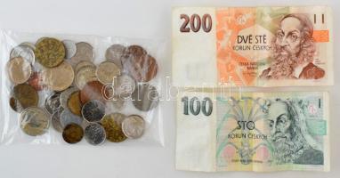 38db-os vegyes érmetétel + Csehország 1997. 100K + 1998. 200K T:vegyes