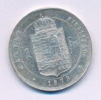 1879KB 1Ft Ag "Ferenc József / Középcímer" kapszulában T:XF Hungary 1879KB 1 Forint Ag "Franz Joseph I" in capsule C:XF Adamo M15