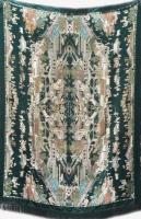 cca 1950 Kínai abrosz / faliszőnyeg, nyomtatott mintával, cca 170x140 cm