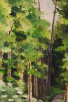 Autheried Camilloné Hannibál Gizella (1881-1978): Erdőrészlet. Akvarell, papír, jelzett. Üvegezett, ...