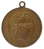 1906 k. "II. Rákóczi Ferencz / Kassa - Rodostó" a Kassán való újratemetése alkalmából készített Cu emlékmedál füllel (23mm) T:AU,XF, karc