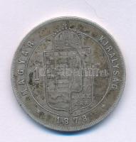 1878KB 1Ft Ag "Ferenc József / Középcímer" T:VF-F patina, kis ph. Adamo M15